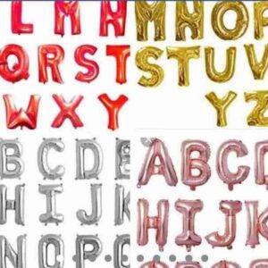 Letras y números en globo metálico #16